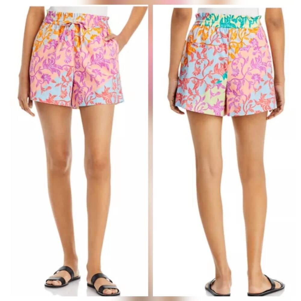 DEREK LAM 10 CROSBY BELEN PAPERBAG SHORTS, SIZE 6 *